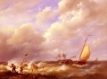 Willem A Sea Piece Hermanus Snr Koekkoek barco con paisaje marino